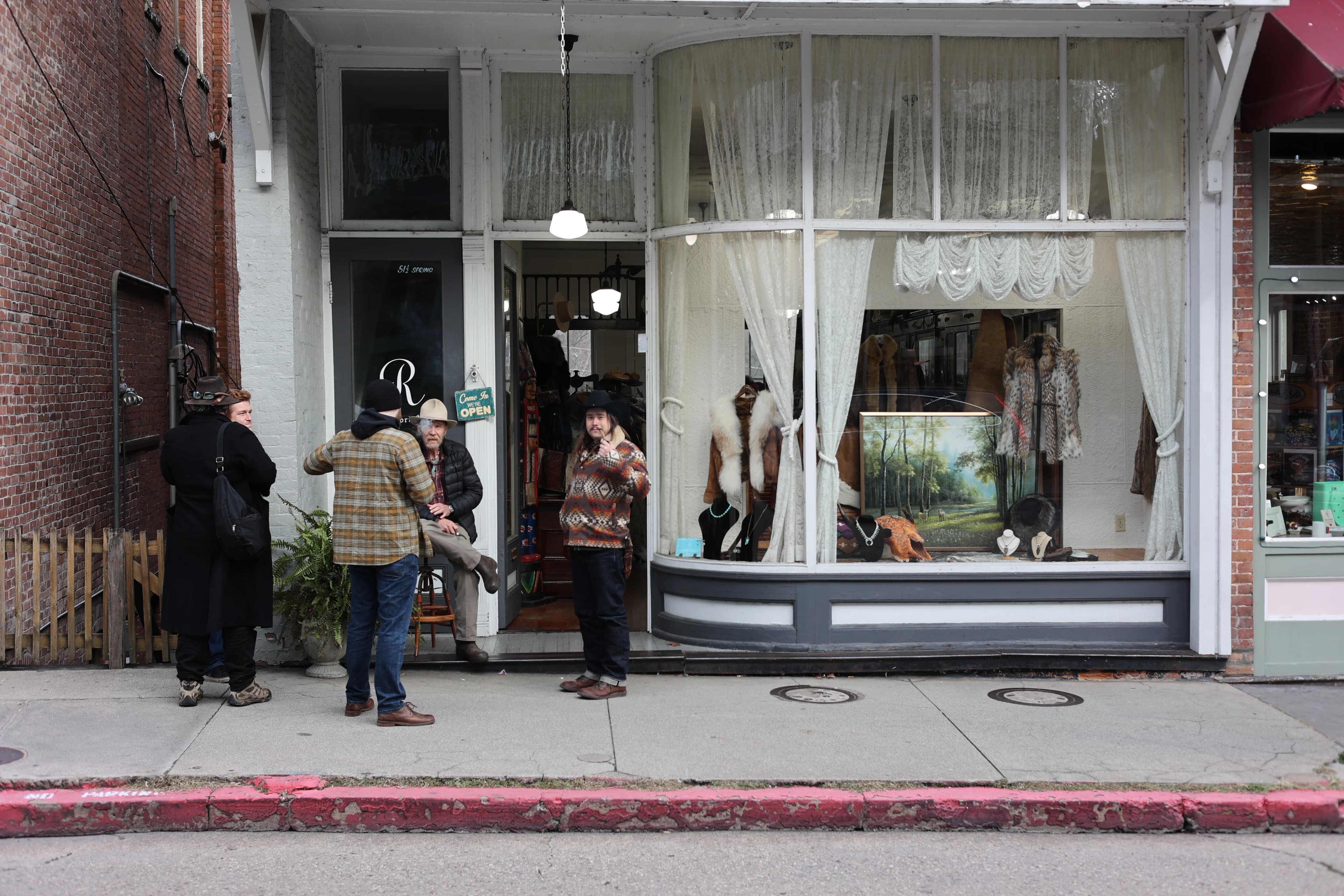 Storefront street scene